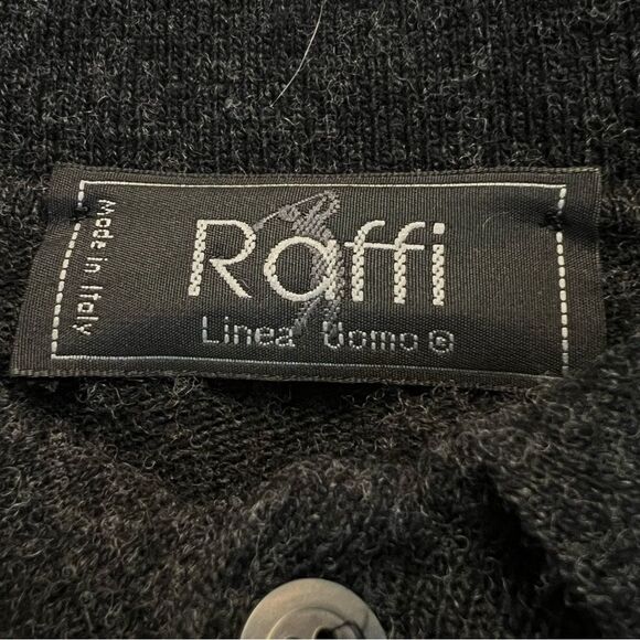 Raffi Mens Cashmere Wool Blend Polo Sweater Sz L Quiet Luxury Old Money Classic - Picture 7 of 8